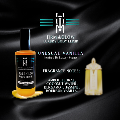UNUSUAL VANILLA: Firm & Glow Luxury Body Elixir  - Inspired Scent - Sea Buckthorn