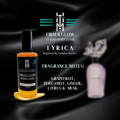 LYRICA: Firm & Glow Luxury Body Elixir - Inspired Scent - Sea Buckthorn