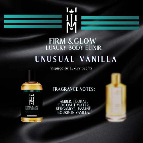 UNUSUAL VANILLA: Firm & Glow Luxury Body Elixir  - Inspired Scent - Sea Buckthorn