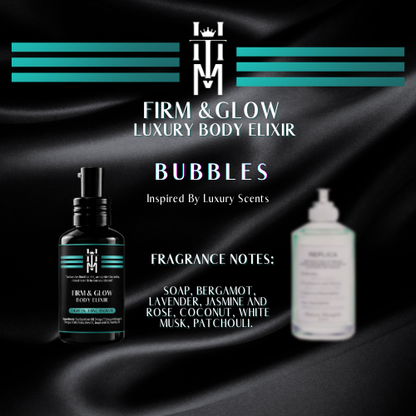 BUBBLES: Firm & Glow Luxury Body Elixir - Inspired Scent - Sea Buckthorn
