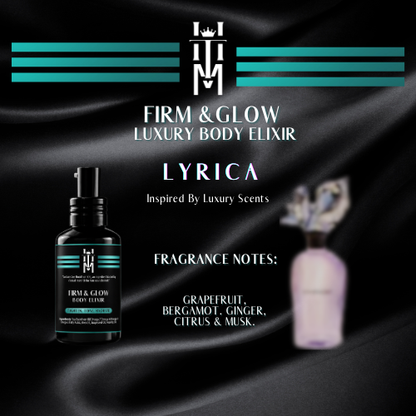 LYRICA: Firm & Glow Luxury Body Elixir - Inspired Scent - Sea Buckthorn