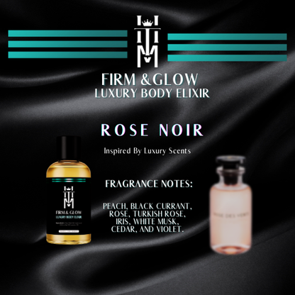 ROSE NOIR: Firm & Glow Luxury Body Elixir - Inspired Scent - Sea Buckthorn