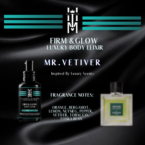MR. VETIVER: Firm & Glow Luxury Body Elixir - Insprired Scents - Sea Buckthorn
