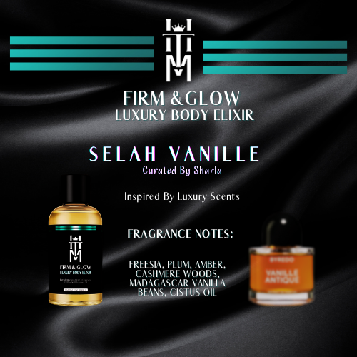 SELAH VANILLE: Firm & Glow Luxury Body Elixir - Inspired Scent - Sea Buckthorn